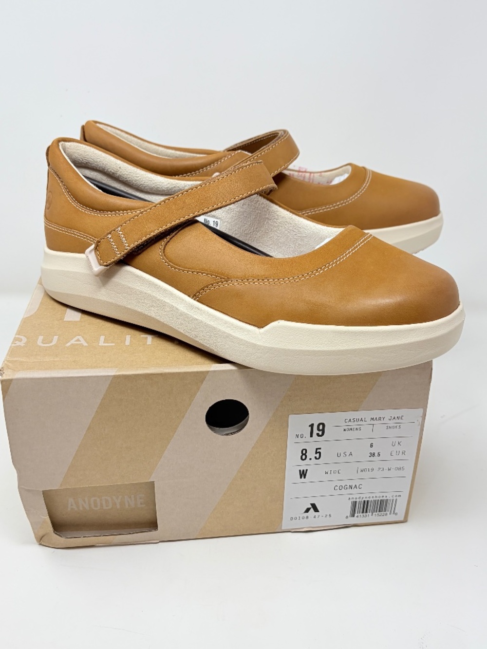 Anodyne No. 19 Casual Mary Jane Cognac Leather Comfort Shoes Women’s 8.5W